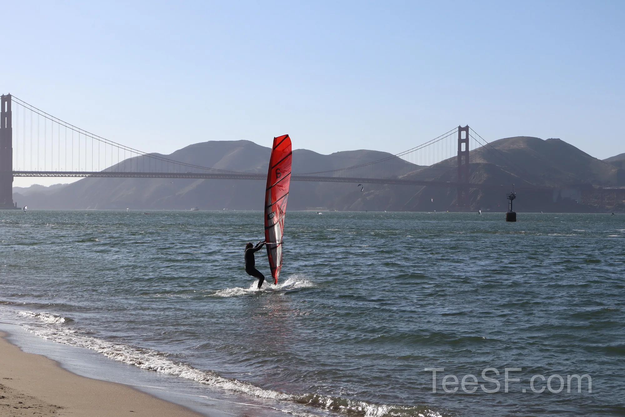 golden Gate Bridge From Beach during a Stripe Sessions 2026 visit in San Francisco.